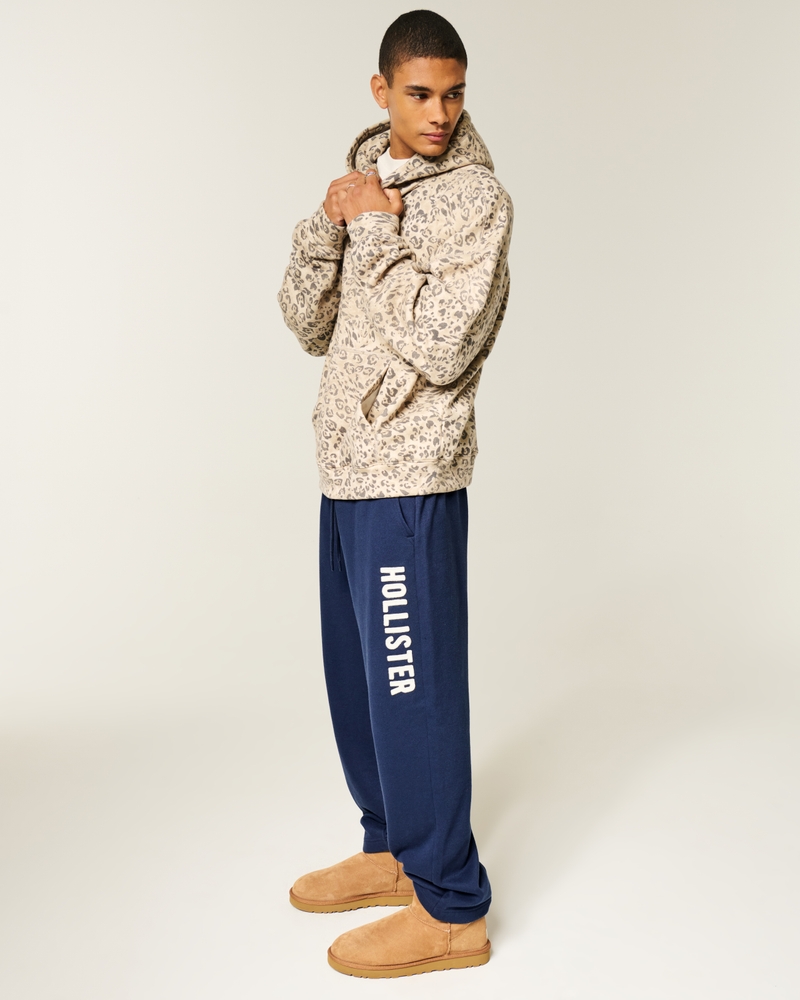 pantaloni della tuta in spugna con stampa del logo in stile borsa