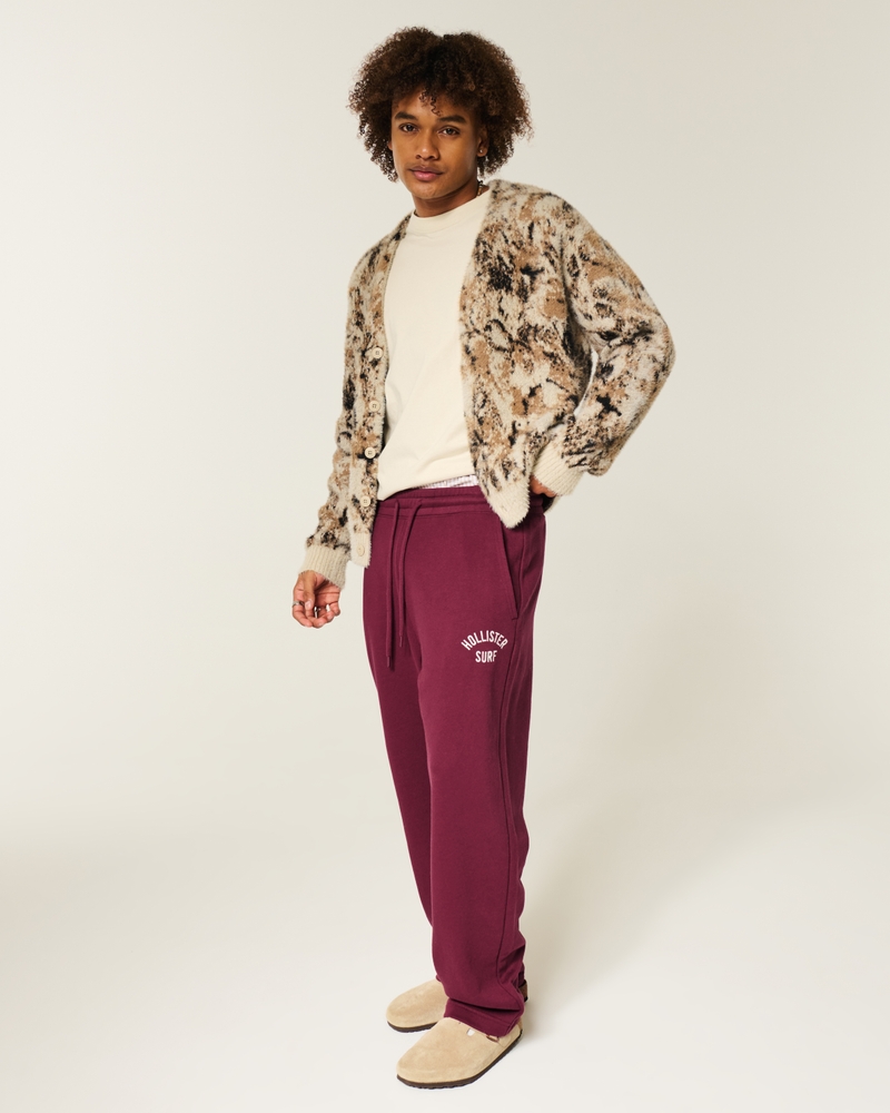 pantaloni della tuta in spugna con stampa del logo in stile borsa