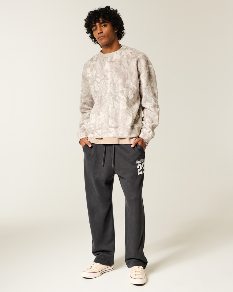 pantaloni della tuta in spugna con stampa del logo in stile borsa