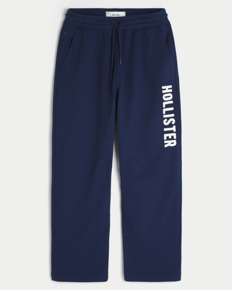 pantaloni della tuta in spugna con stampa del logo in stile borsa