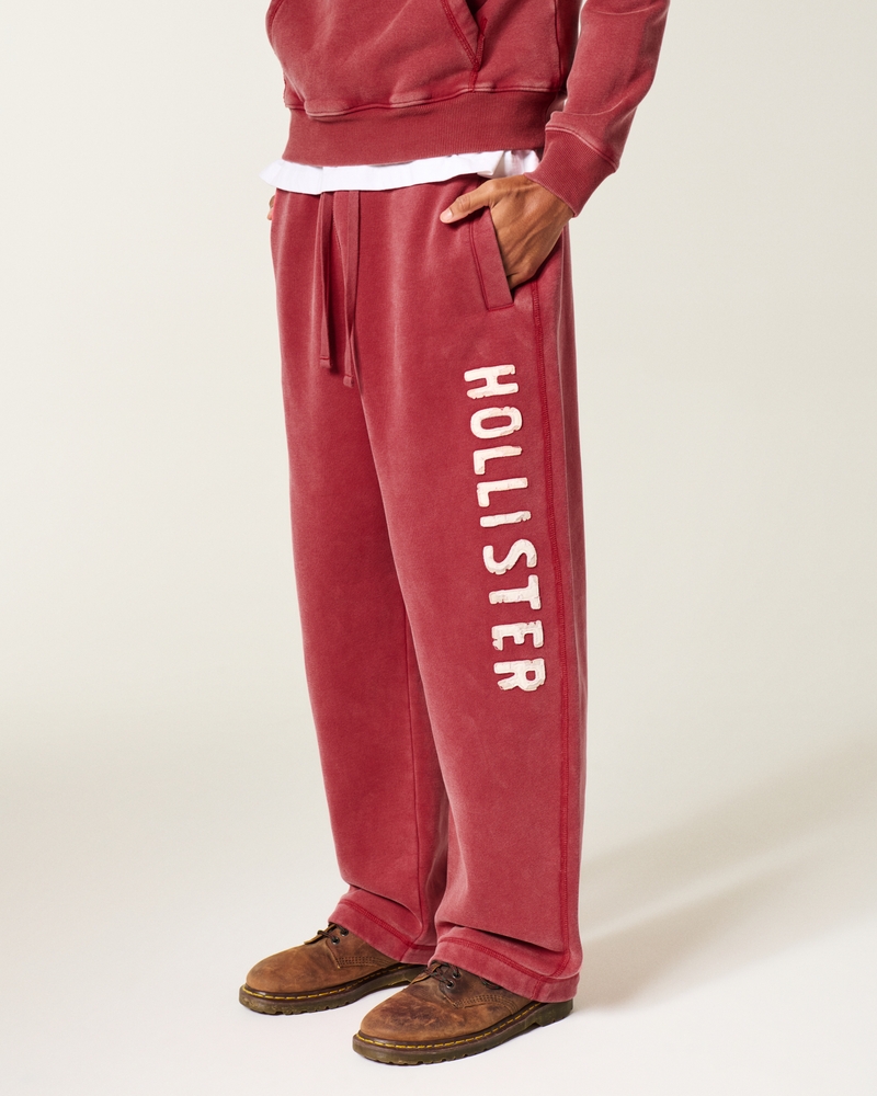 pantaloni della tuta larghi con stampa del logo holiday vault release