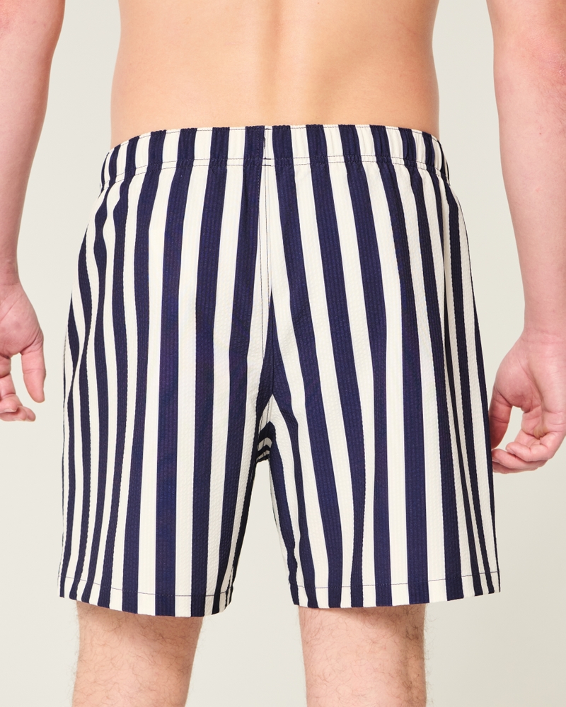 costume da bagno da pallavolo in seersucker a vita media