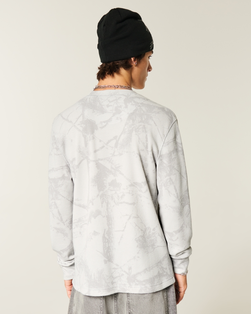 maglietta casual mimetica a maniche lunghe con scollo rotondo e caldo