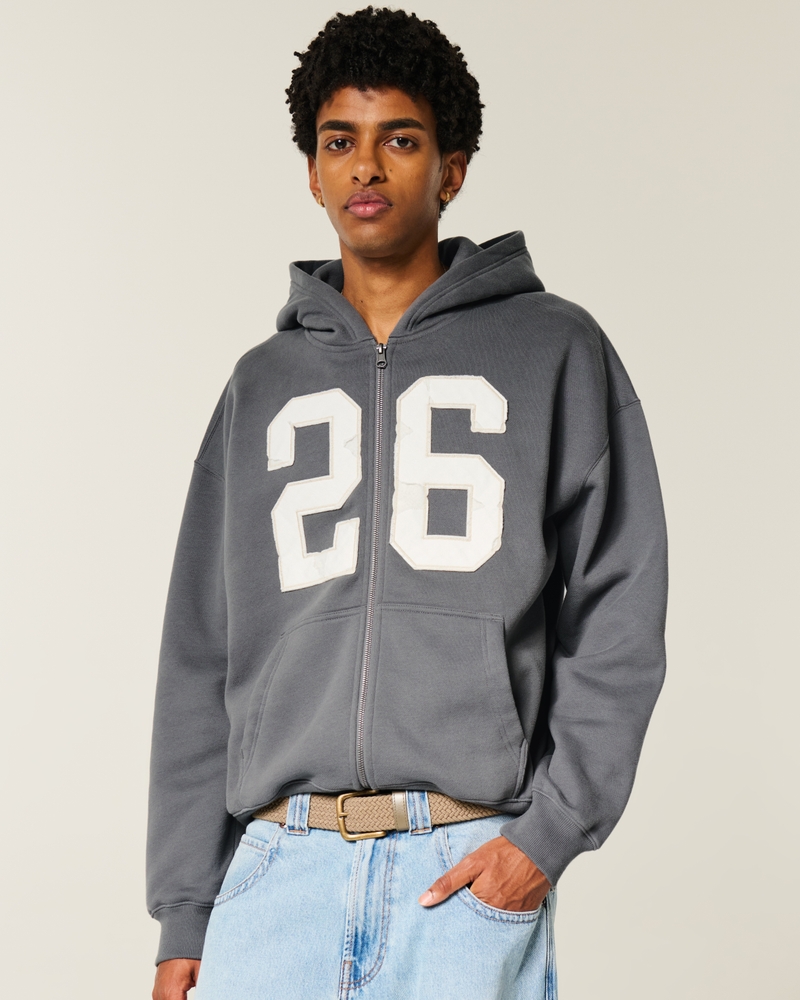 felpa con cappuccio e zip a gamba larga stampata south lake leopards