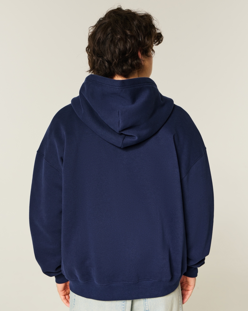 felpa con cappuccio e zip con motivo forest hills athletics square fit