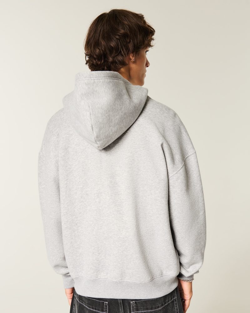 felpa con cappuccio e zip con motivo forest hills athletics square fit